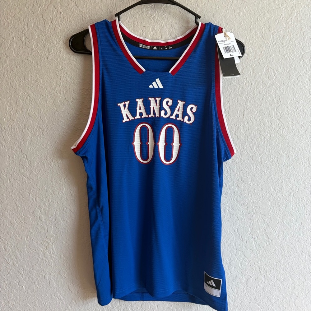 NWT Adidas Kansas Jayhawks Swingman Basketball Jersey - Youth XL